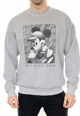 VINTAGE MICKEY MOUSE DISNEY SWEATSHIRT IN GREY