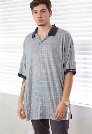 VINTAGE NAUTICA POLO SHIRT LOGO 90S XXL 9.4