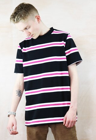 ALLSORTS STRIPED SHORT SLEEVED HEAVYWEIGHT TOP