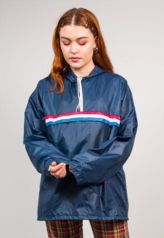 VINTAGE 90'S QUARTER ZIP CAGOULE JACKET