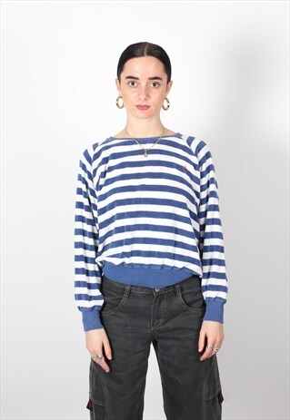 VINTAGE STRIPED POLO RALPH LAUREN SWEATSHIRT