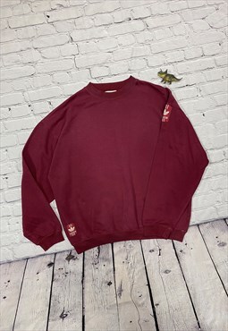 Vintage Maroon Adidas Sweatshirt Size L