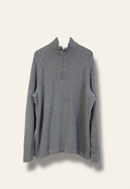 Vintage Calvin Klein Jumper Quarter Zip fit in Grey L