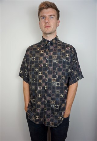 PURE SILK PATTERNED SHIRT