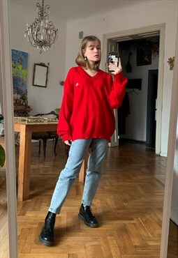 Vintage Red LACOSTE Knit Sweater