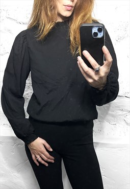 Black minimalistic 90s Blouse 