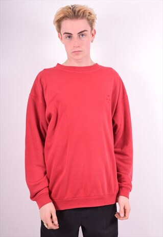 LEE MENS VINTAGE SWEATSHIRT JUMPER XXL RED 90'S