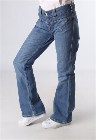 LEVIS 878 DENIM JEANS BOOTCUT FLARED LEG UK 12 (J9BF)