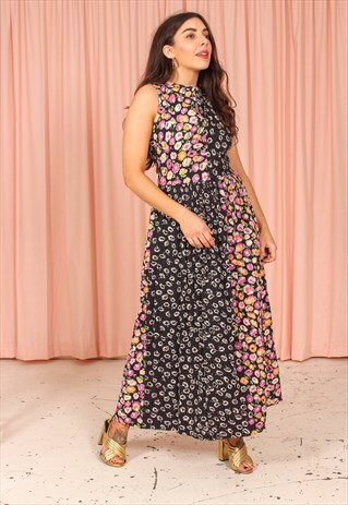 VINTAGE 70S MAXI DRESS IN FLORAL PRINT