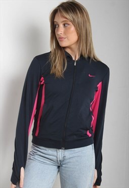 Vintage Nike Hooded Jacket Blue