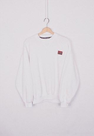 VINTAGE 90S OG REEBOK WHITE CLASSIC EMBROIDERED SWEATER