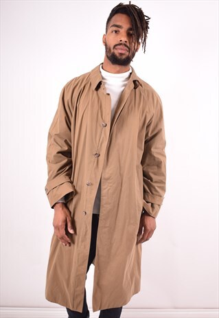 MENS VINTAGE COAT LARGE BROWN 90S