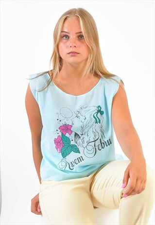 VINTAGE BLOUSE IN BLUE