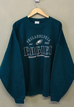 Vintage NFL Philadelphia Eagles Sweatshirt Teal Blue