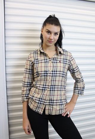 RARE NOVA CHECK BLOUSE SHIRT VINTAGE CHECK