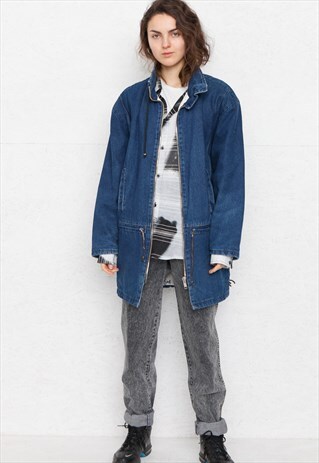 VINTAGE BLUE DENIM JACKET COAT