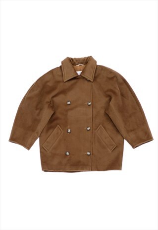 MAX MARA LANA WOOL COAT IN SILKY BROWN COLOURWAY