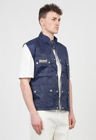 VINTAGE DEADSTOCK BLUE BELSTAFF UTILITY VEST