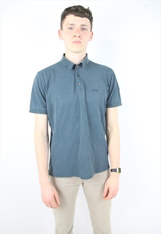 VINTAGE HUGO BOSS TEAL POLO SHIRT