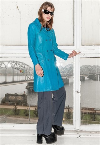 VINTAGE LEATHER RAVE COAT