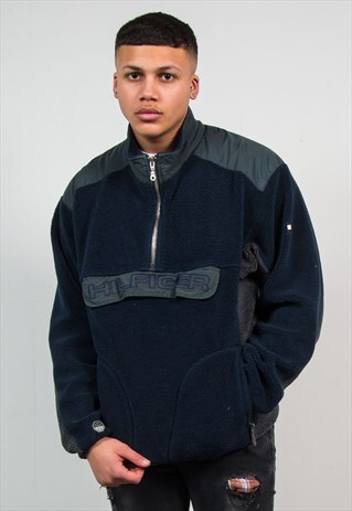 TOMMY HILFIGER QUARTER ZIP FLEECE JACKET