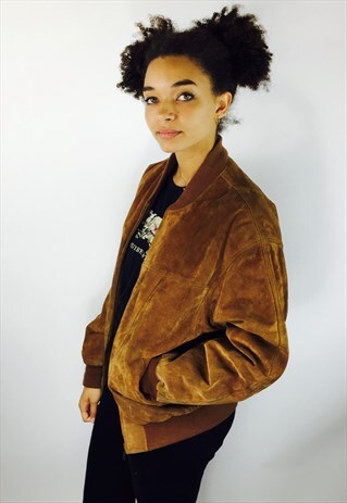VINTAGE SUEDE BOMBER JACKET