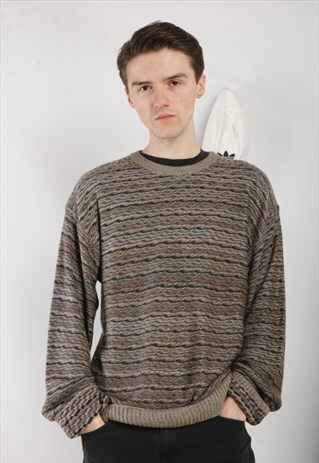 VINTAGE PATTERNED KNIT JUMPER Z644