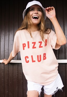 Pizza Club Womens Slogan T-Shirt 