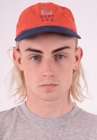 GANT MENS VINTAGE CAP ONE SIZE ORANGE 90S