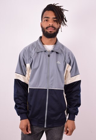 KAPPA MENS VINTAGE TRACKSUIT TOP JACKET XL MULTI 90S