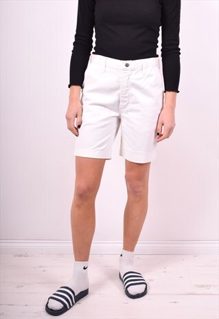 WRANGLER WOMENS VINTAGE DENIM SHORTS W32 WHITE 90'S