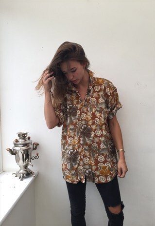CRAZY PATTERN OVERSIZED RETRO VINTAGE UNISEX FESTIVAL SHIRT