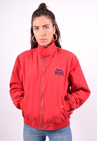LONSDALE WOMENS VINTAGE JACKET MEDIUM RED 90'S