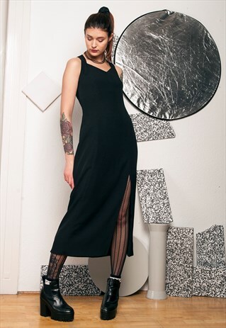 80S VINTAGE OPEN BACK PARTY DRESS