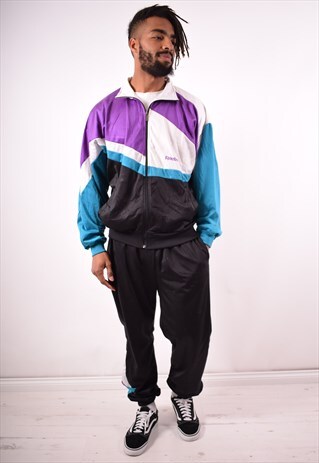REEBOK MENS VINTAGE FULL TRACKSUIT XL MULTI 90S
