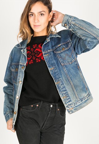 LAST UNIT SALE / VINTAGE 80S WRANGLER DENIM JACKET