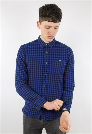 VINTAGE FRENCH CONNECTION BLUE FLANNEL SHIRT