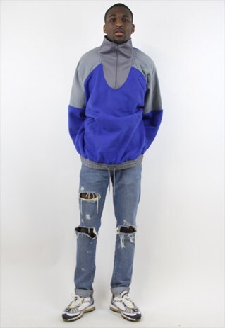 VINTAGE BLUE FLEECE JUMPER
