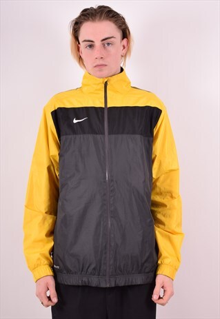 NIKE MENS VINTAGE JACKET MEDIUM YELLOW 90S