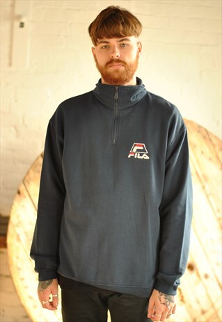 90S FILA 1/4 ZIP SWEATER
