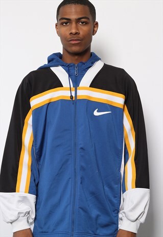 VINTAGE NIKE BIG LOGO TRACK JACKET BLUE