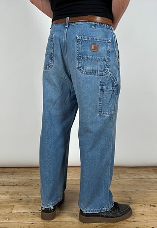 Vintage Carhartt Carpenter Pants Men's Light Blue
