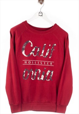 Vintage Hollister  California Print Sweatshirt Red
