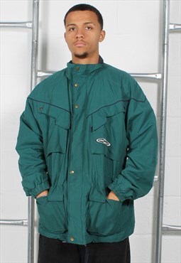 Vintage Umbro Jacket in Green with Spell Out Logo XL