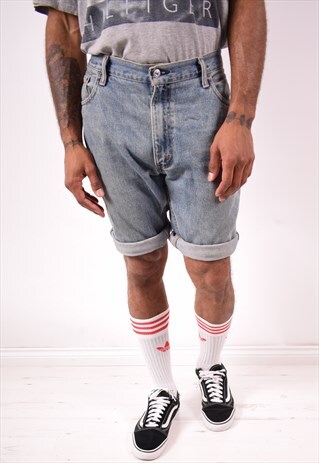 LEVI'S 505 MENS VINTAGE DENIM SHORTS W36 BLUE 90S