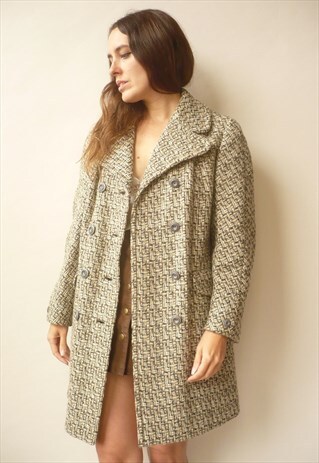 WINDSMOOR 1970'S VINTAGE OVERSIZE TWEED WOOL BOYFRIEND COAT