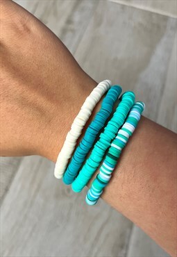 Colourful Clay Bead Bracelet Set