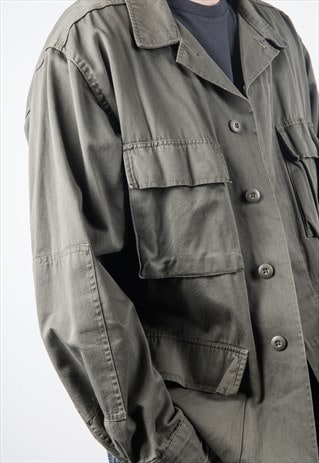 VINTAGE 1990S GREEN ARMY SHIRT