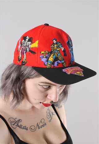VINTAGE SKELETON WARRIORS 90'S BASEBALL CAP HAT