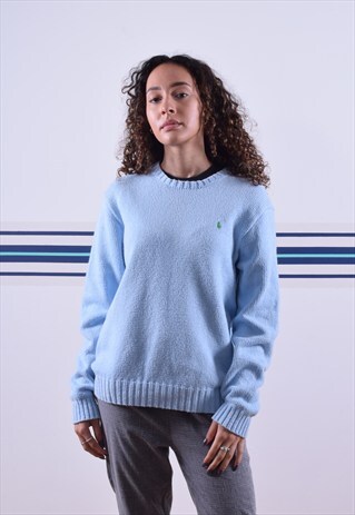 BABY BLUE RALPH LAUREN EMBROIDERED JUMPER